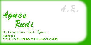 agnes rudi business card